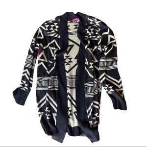 Say What? Black & White Aztec Cardigan